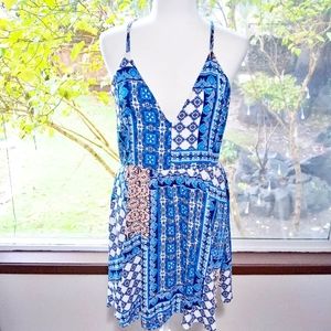 PAPER CRANE Boho Mini Dress